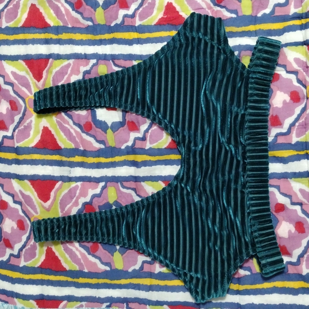 Teal swim top for women